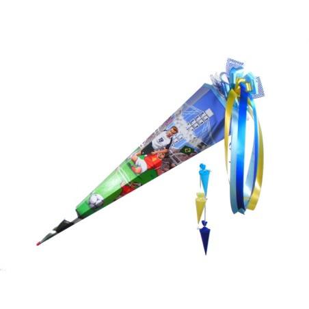 Zuckertüte "Fußball" 85cm, mit Zuckertütenschleife
