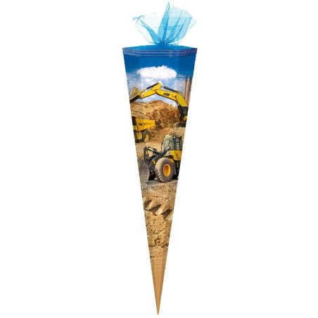 Zuckertüte "Baufahrzeuge" 85cm
