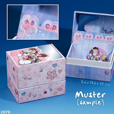 Diddlina & Galupy Adressbox, Friends Forever - 2 Stück im Set rosa und blau