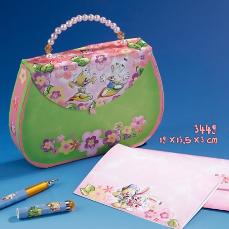 Pimboli Briefpapier in Tasche mit Perlengriff