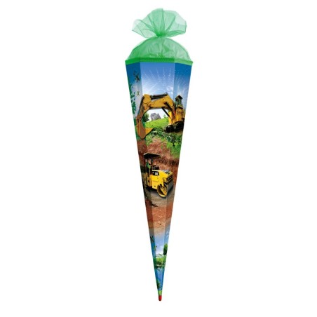Zuckertüte "Baufahrzeuge"  85cm