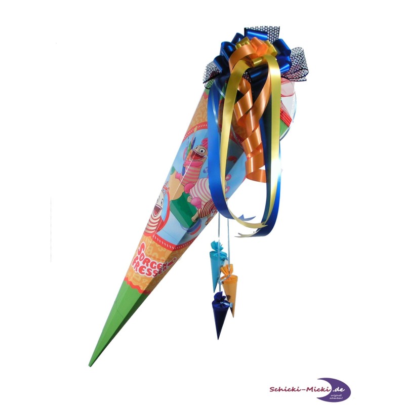 Zuckertüte "Sorgenfresser" 85cm, mit Zuckertütenschleife Zuckertüte "Sorgenfresser" 85cm, mit Zuckertütenschleife