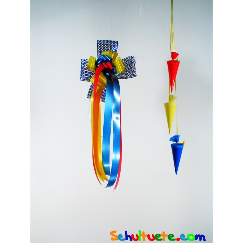 Schleife blau-gelb-blau-rot Schleife blau-gelb-blau-rot