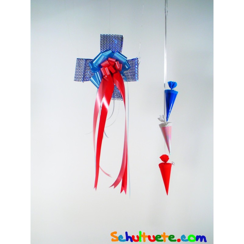 Schleife blau-hellblau-rosa-rot Schleife blau-hellblau-rosa-rot