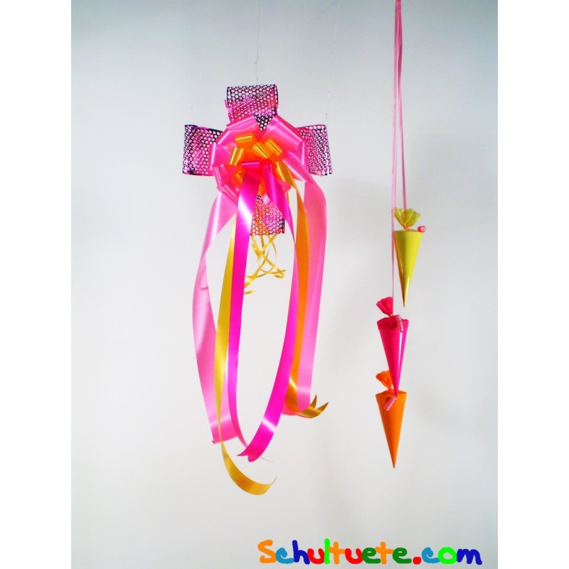 Schleife rosa-rosa-gelb-pink Schleife rosa-rosa-gelb-pink