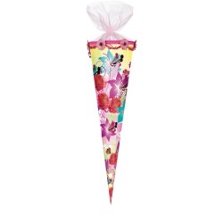 Zuckertüte "Flowers" 85cm, mit Blumenranke