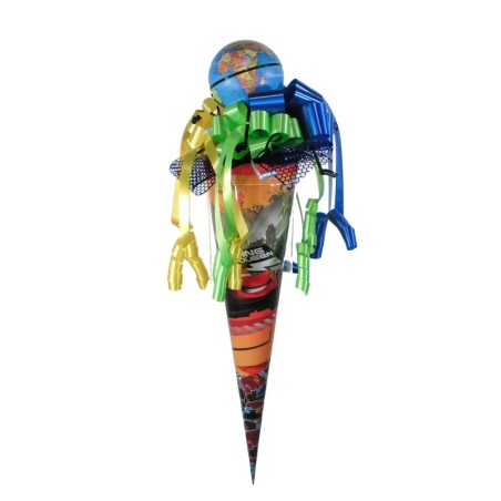 Zuckertüte "Cars 2 Lightning Mc Queen" 50cm mit Globusschleife, gefüllt
