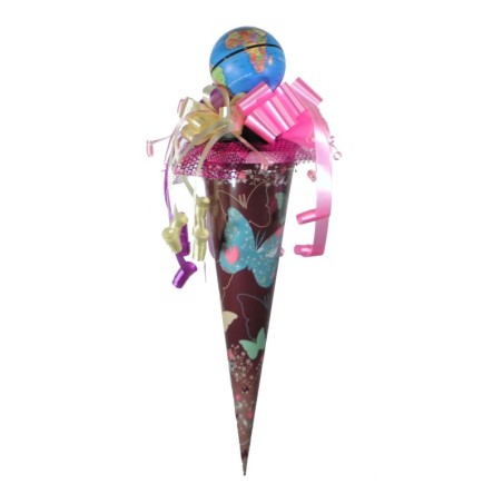 Zuckertüte "Schmetterling" 50cm mit Globusschleife, gefüllt