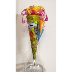 Zuckertüte "ABC-Safari" 50cm, mit Zuckertütenschleife und zwei kleinen Tüten