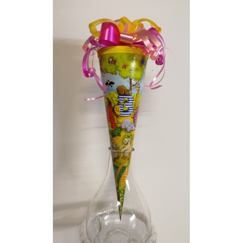 Zuckertüte "ABC-Safari" 50cm, mit Zuckertütenschleife Zuckertüte "ABC-Safari" 50cm, mit Zuckertütenschleife