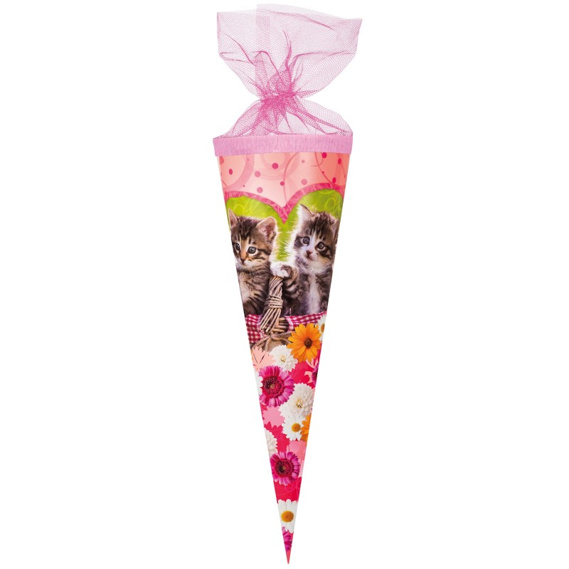 Zuckertüte "Katzenkörbchen" 22cm Zuckertüte "Katzenkörbchen" 22cm