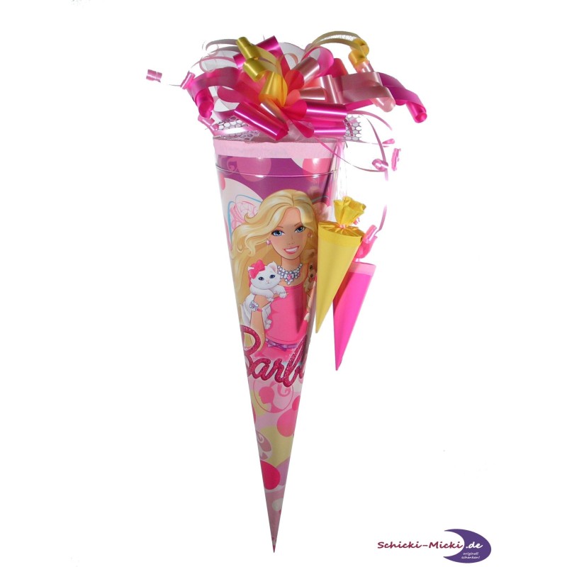 Zuckertüte "Barbie-Haustiere" 50cm, mit Zuckertütenschleife und zwei kleinen Tüten Zuckertüte "Barbie-Haustiere" 50cm, mit Zuckertütenschleife und zwei kleinen Tüten