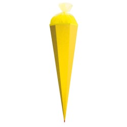 Basteltüte mit verstärkter Spitze gelb