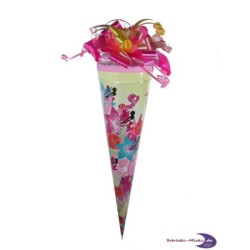 Zuckertüte "Flowers" 50cm, mit Zuckertütenschleife