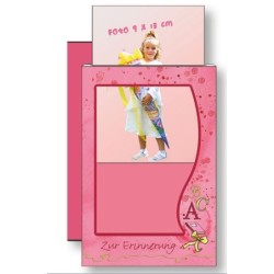 Fotorahmenkarte, rosa "Schulstart"