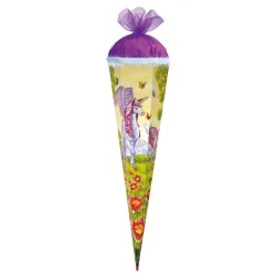 Zuckertüte "Unicorn" mit 3D, Glitter und Glitzerborte 85cm