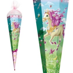Zuckertüte "Pferdeliebe" 85cm, mit Glitter und Perlen
