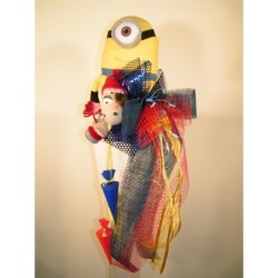 Schleife mit Minion und Pferd zum Stecken
