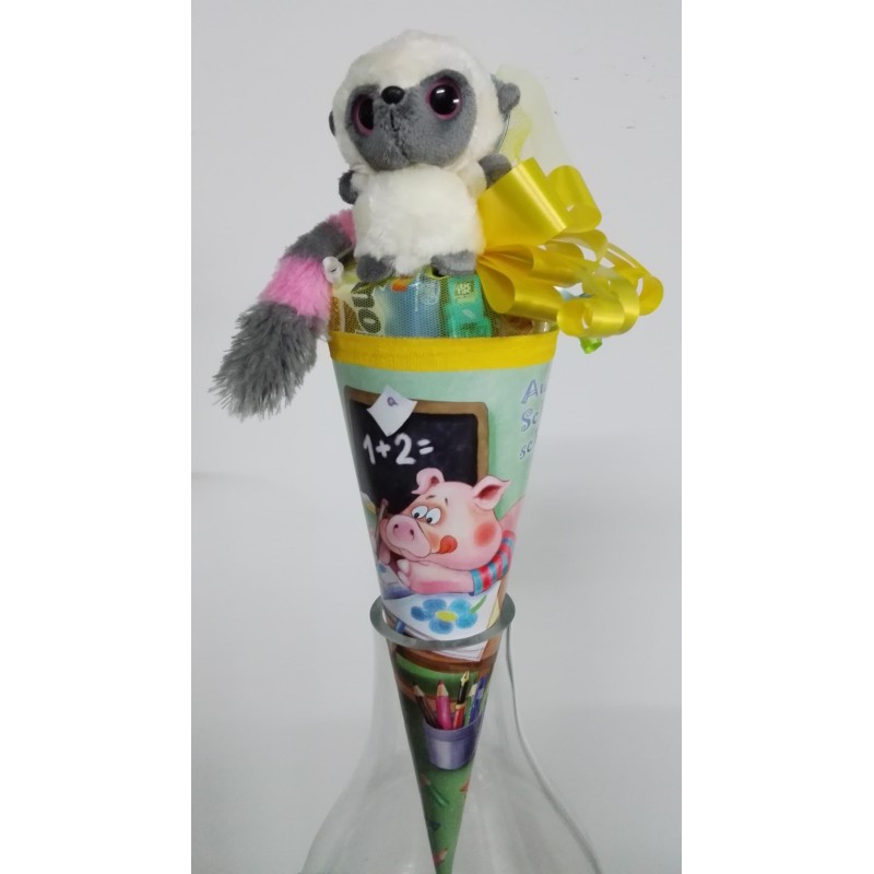 Zuckertüte "Auf dass die Schule schön wird" 35cm, gefüllt