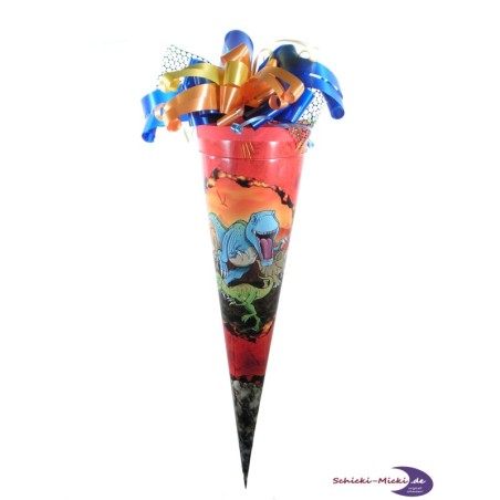 Zuckertüte "Dinowelt" 50cm, mit Zuckertütenschleife