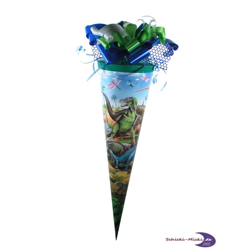 Zuckertüte "Dinowelt" 50cm, mit Zuckertütenschleife Zuckertüte "Dinowelt" 50cm, mit Zuckertütenschleife