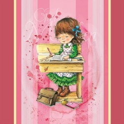 Servietten "Schulstart rosa"