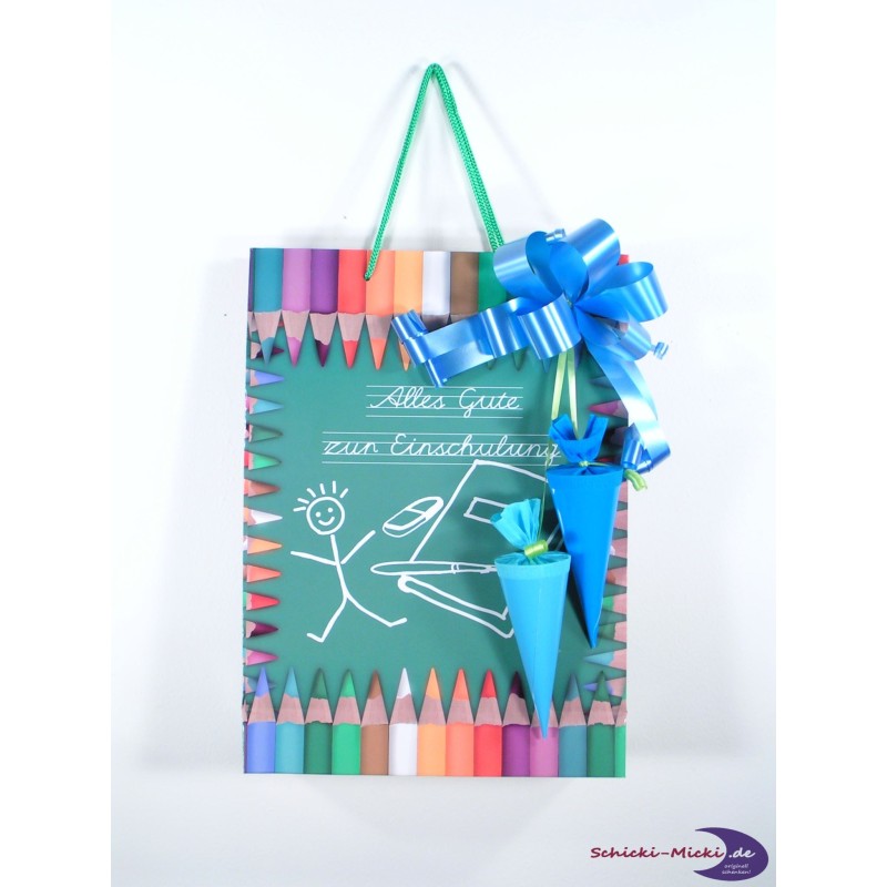 Geschenktasche " groß" mit 2 kleinen Schultüten Geschenktasche " groß" mit 2 kleinen Schultüten