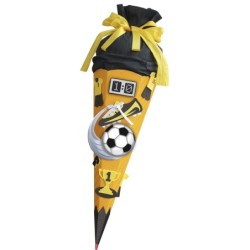 Bastelset Zuckertüte "Soccer" gelb