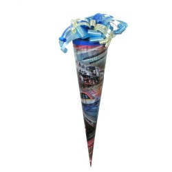 Zuckertüte "Eisenbahn" 50cm, mit Zuckertütenschleife