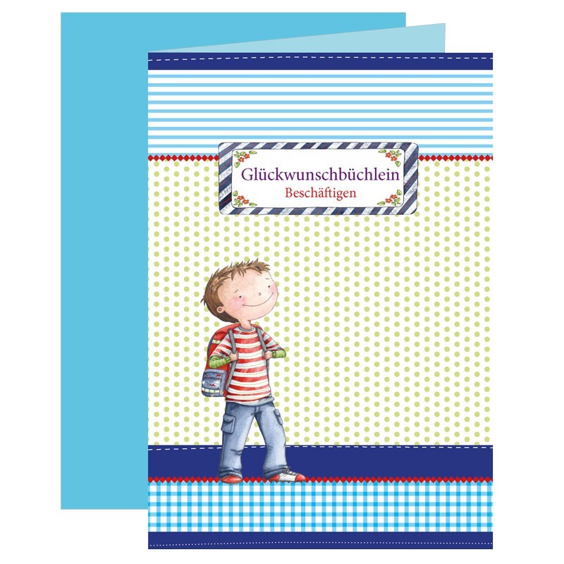 Glückwunschbüchlein, blau "Leni & Paul - Gratulieren & Beschäftigen" Glückwunschbüchlein, blau "Leni & Paul - Gratulieren & Beschäftigen"