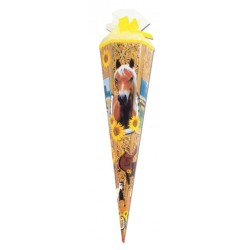 Zuckertüte "Horse" 85cm, mit Zuckertütenschleife, gefüllt Variante Plüsch