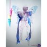 Schleife Textil mit Schmetterling blau