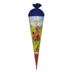 Zuckertüte "Ritter" mit Silberfolie 70cm