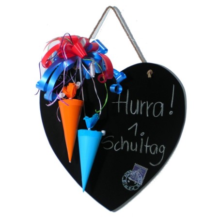 Herz-Memotafel "Schulanfang" Junge