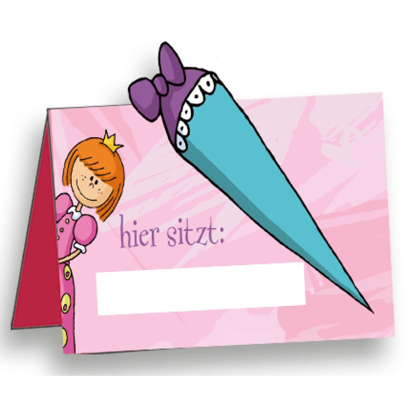 Tischkarten "Schulbeginn rosa" Tischkarten "Schulbeginn rosa"