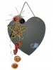 Herz-Memotafel weihnachtlich dekoriert 